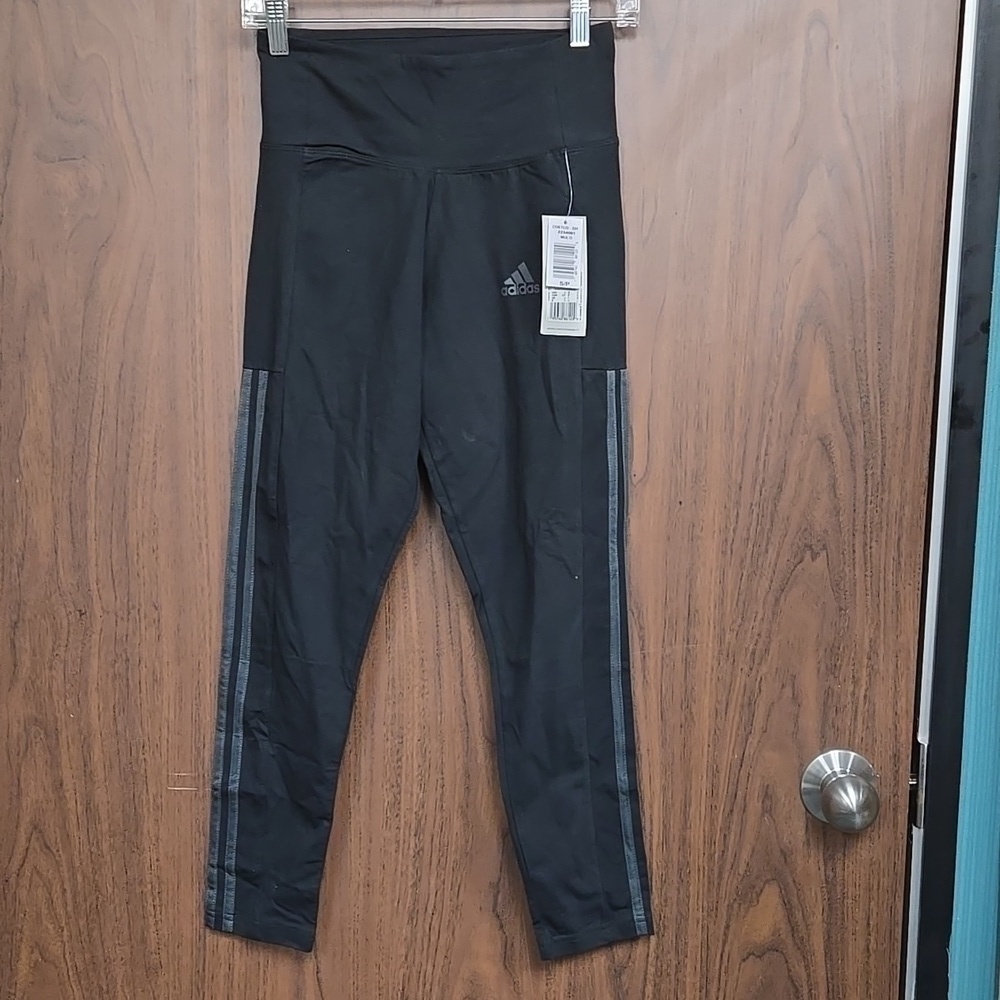 Adidas Black High Waisted 7/8 Ankle Leggings